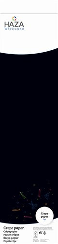 Papel crepé negro (FSC, 250x50cm)