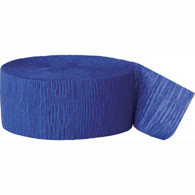 Crepe Slinger Donkerblauw 24m van Unique koop je bij Partywinkel