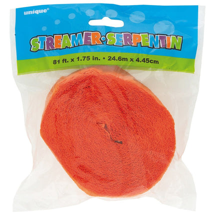 Crepe Slinger Oranje 24m van Unique koop je bij Partywinkel