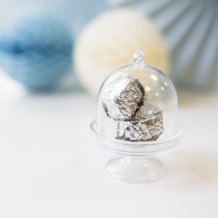 Cupcake Standaard Mini met Deksel Doorzichtig 7,5cm 3st van Partydeco koop je bij Partywinkel