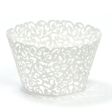 Cupcake Vormpjes Wit 8,5cm 10st van Partydeco koop je bij Partywinkel