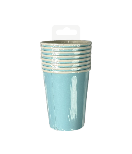 Vasos azul claro 7cm 8ud