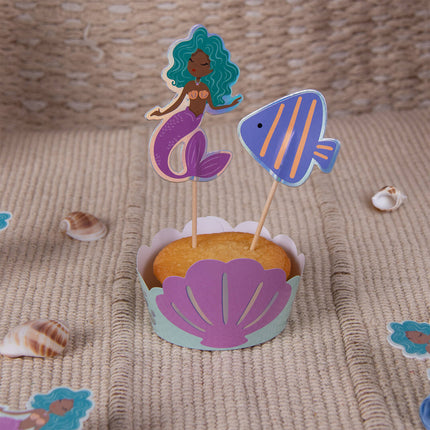 Set Decoración Sirena 6pcs