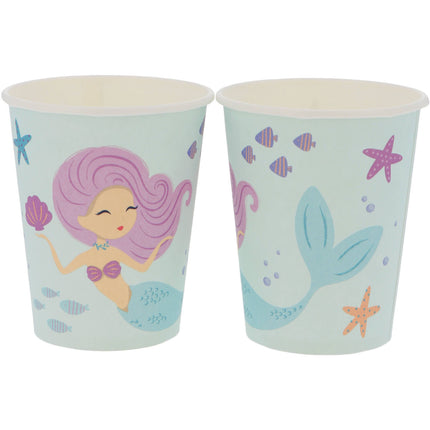 Vasos Sirena 250ml 8uds.