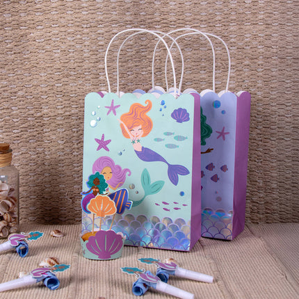 Bolsas de fiesta de sirena 27cm 6pcs