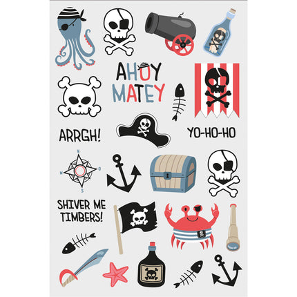 Tatuajes falsos de piratas 25 piezas