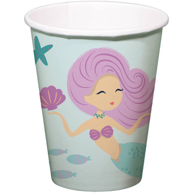Vasos Sirena 250ml 8uds.