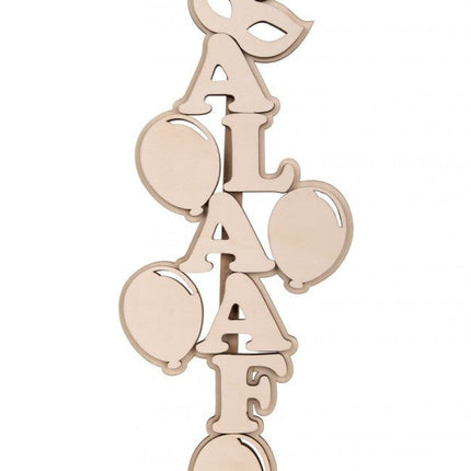 Deco Alaaf Hout 50cm Op Stok van PartyXplosion koop je bij Partywinkel