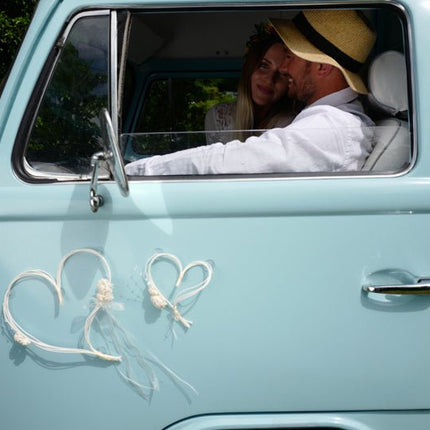 Decoratie Hart Wit 2st van Partydeco koop je bij Partywinkel