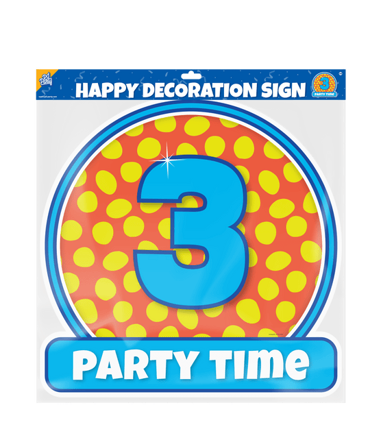 Deurbord 3 Jaar Gekleurd 50cm van Paper Dreams koop je bij Partywinkel