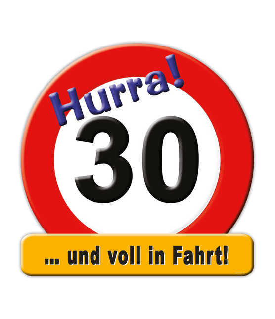 Deurbord 30 Jahre 50cm van Paper Dreams koop je bij Partywinkel