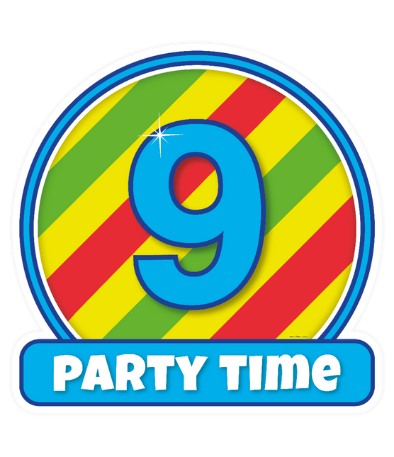 Deurbord 9 Jaar Gekleurd 50cm van Paper Dreams koop je bij Partywinkel