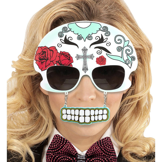 Dia De Los Muertos Bril van Widmann koop je bij Partywinkel