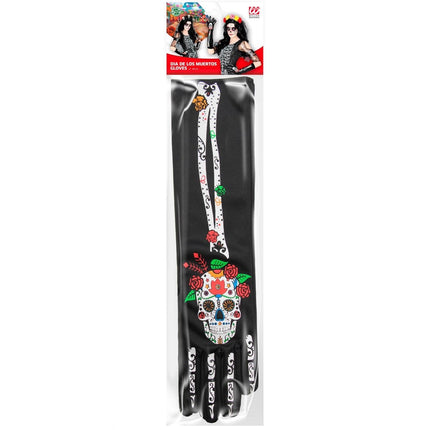 Dia De Los Muertos Handschoenen 40cm van Widmann koop je bij Partywinkel