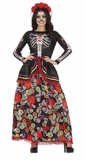 Dia De Los Muertos Jurk Dames van Fiestas Guirca koop je bij Partywinkel