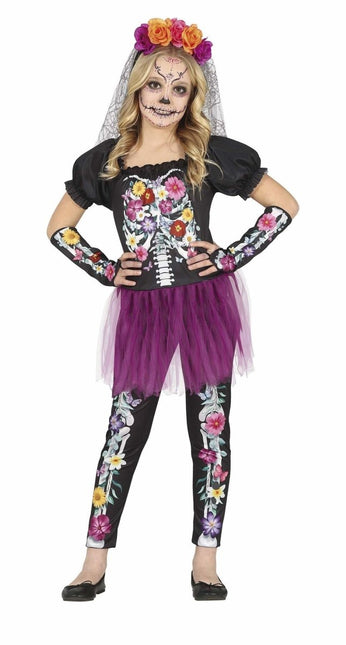 Dia De Los Muertos Kostuum Meisje van Fiestas Guirca koop je bij Partywinkel