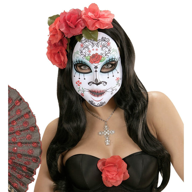 Dia De Los Muertos Masker Gekleurd van Widmann koop je bij Partywinkel