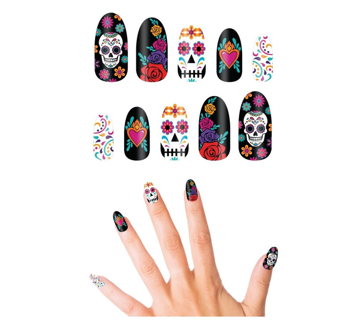 Dia De Los Muertos Nep Nagels 10st van Fiestas Guirca koop je bij Partywinkel