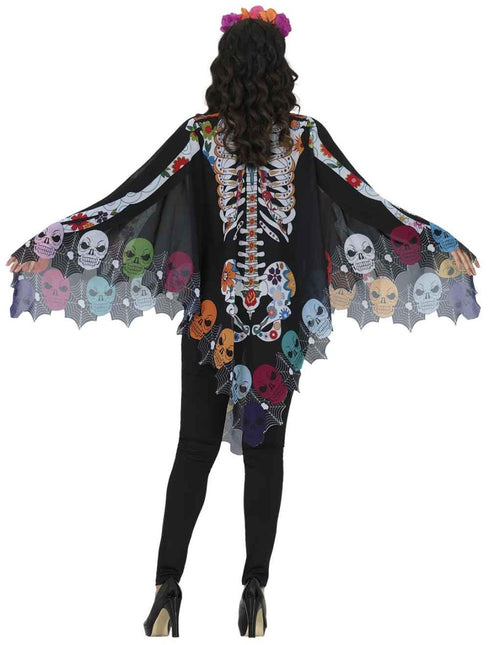 Dia De Los Muertos Poncho Dames Catrina van Fiestas Guirca koop je bij Partywinkel