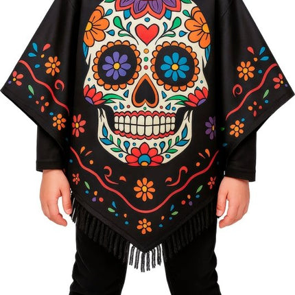 Dia De Los Muertos Poncho Kind van Fiestas Guirca koop je bij Partywinkel