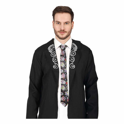 Dia De Los Muertos Stropdas van Fiestas Guirca koop je bij Partywinkel