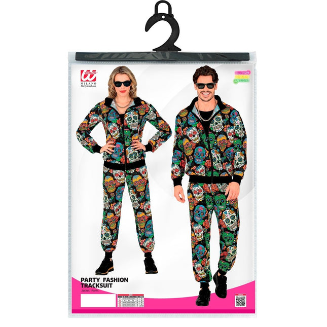 Dia De Los Muertos Trainingspak Fout van Widmann koop je bij Partywinkel