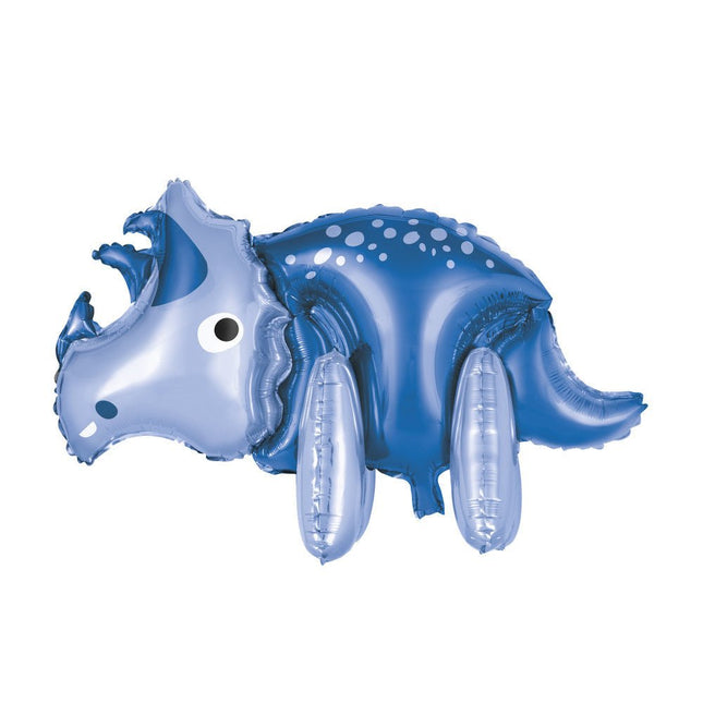 Dino Ballon Blauw XL 87cm van Unique koop je bij Partywinkel