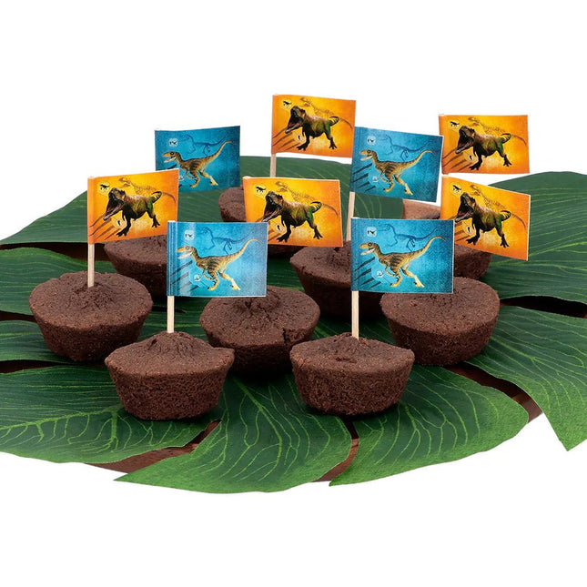 Dino Cocktailprikkers 7cm 24st - Partywinkel - 8712026506122