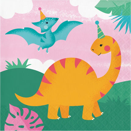 Dino Servetten 16,5cm 16st van Creative Converting koop je bij Partywinkel