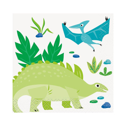 Dino Servetten 25cm 16st van Unique koop je bij Partywinkel