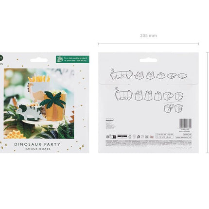 Dino Snackbakje 6st van Partydeco koop je bij Partywinkel
