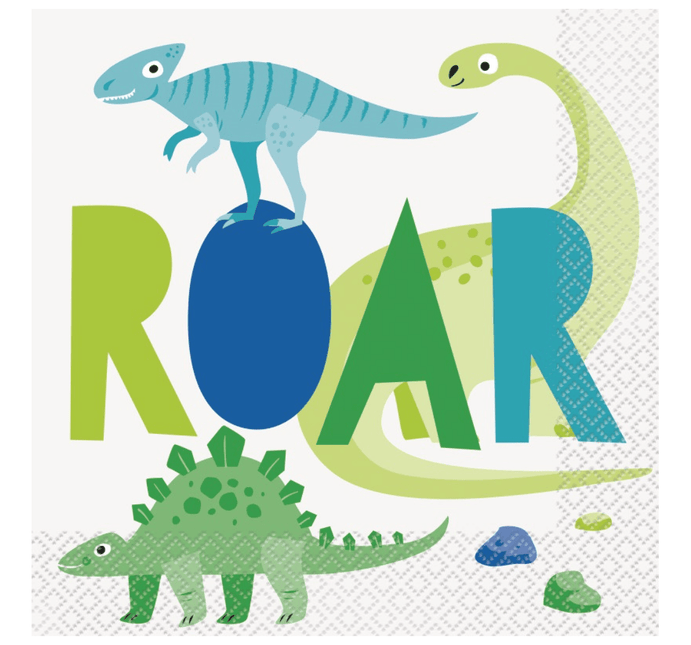 Dinosaur Luncheon Servetten 33cm 16st - Partywinkel - 11179007837