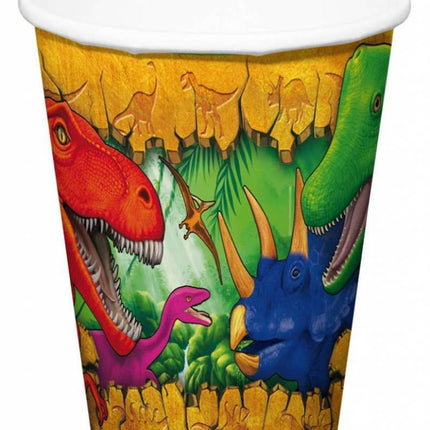 Dinosaurus Bekers Karton 250ml 6st van Folat koop je bij Partywinkel
