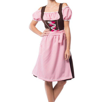 Dirndl Jurk Oktoberfest Lang Roze van PartyXclusive koop je bij Partywinkel