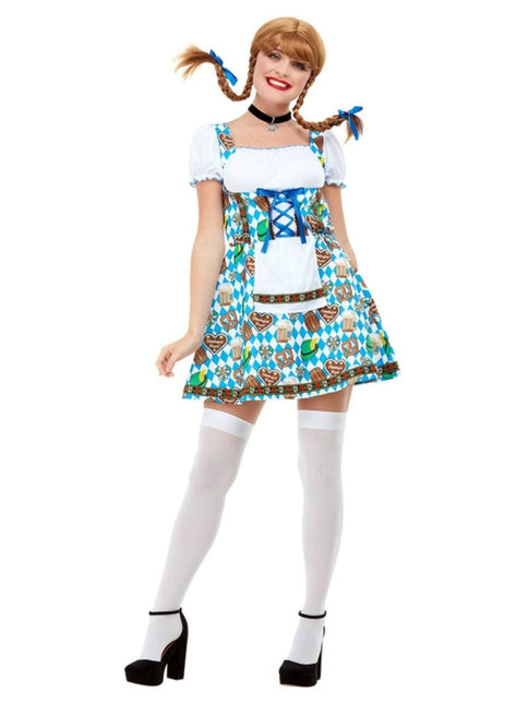 Dirndl Jurk Oktoberfest Pretzels van Smiffys koop je bij Partywinkel
