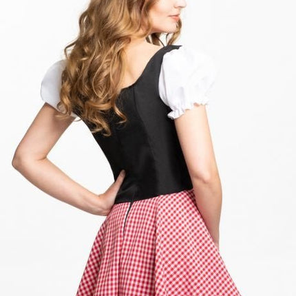 Dirndl Jurk Oktoberfest Rood Zwart van PartyXclusive koop je bij Partywinkel
