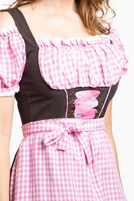 Dirndl Jurk Oktoberfest Roze Bruin van PartyXclusive koop je bij Partywinkel