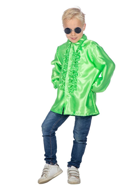 Disco 70S Blouse Groen Jongen van Wilbers & Wilbers koop je bij Partywinkel