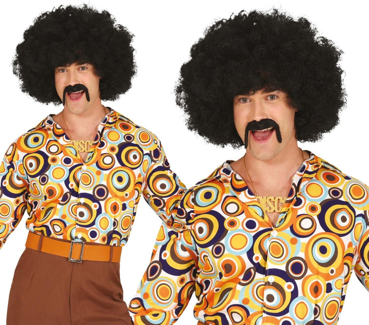 Disco 70S Blouse Heren Rondjes - Partywinkel - 8434077271315