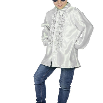 Disco 70S Blouse Wit Jongen van Wilbers & Wilbers koop je bij Partywinkel