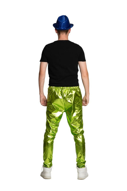 Disco 70S Broek Groen Metalic van Partychimp koop je bij Partywinkel