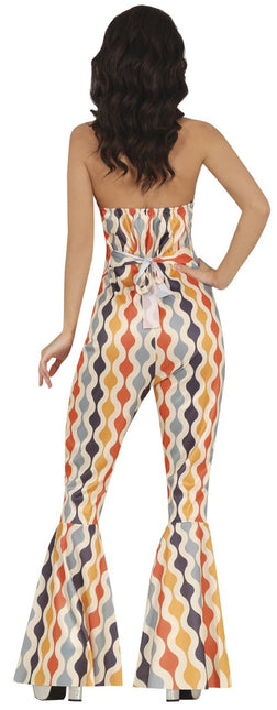 Disco 70S Jumpsuit Gekleurd Dames van Fiestas Guirca koop je bij Partywinkel