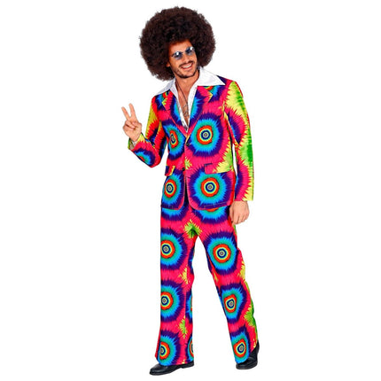 Disco 70S Kostuum Gekleurd Heren Groovy van Widmann koop je bij Partywinkel