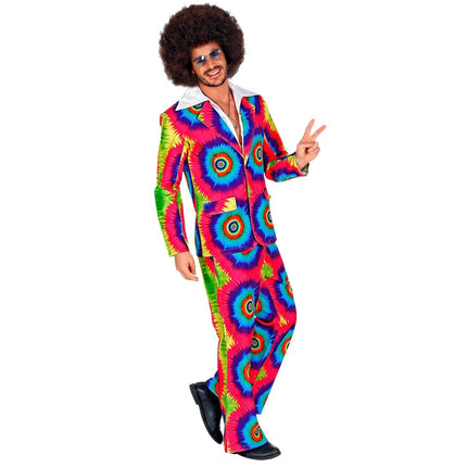 Disco 70S Kostuum Gekleurd Heren Groovy van Widmann koop je bij Partywinkel