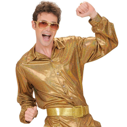 Disco 70S Shirt Goud Heren van Widmann koop je bij Partywinkel