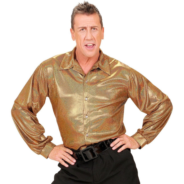 Disco 70S Shirt Goud Heren van Widmann koop je bij Partywinkel
