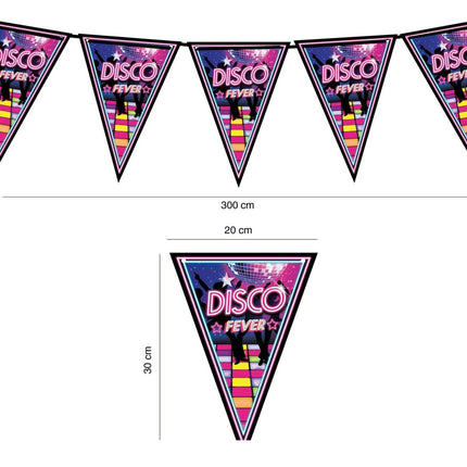 Disco 70S Slinger Wimpel 3m van Fiestas Guirca koop je bij Partywinkel