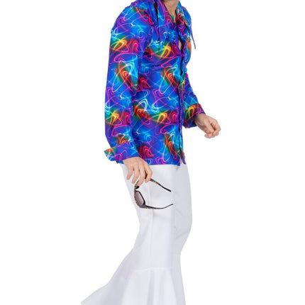 Disco Blouse Gekleurd van Wilbers & Wilbers koop je bij Partywinkel