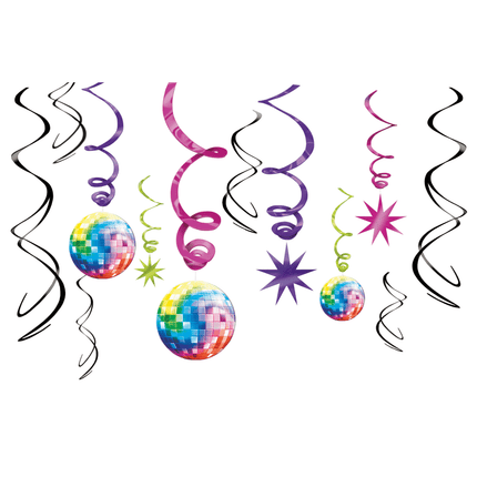 Disco Hangdecoratie 61cm 12st van Riethmueller koop je bij Partywinkel