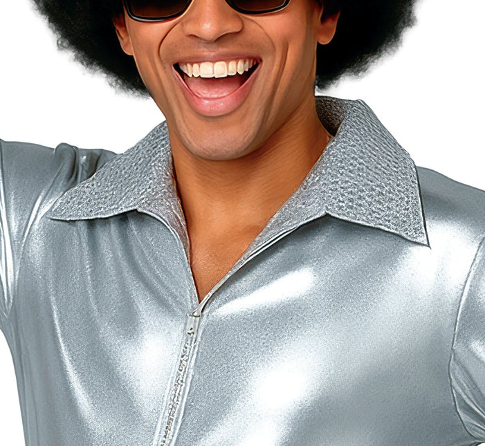 Disco Pak Zilver Heren Jumpsuit van Fiestas Guirca koop je bij Partywinkel